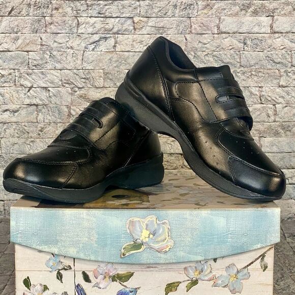 Propét Tour Walker 2 Strap Sneakers Black Work Loafers Womens Size 9 - Picture 2 of 11